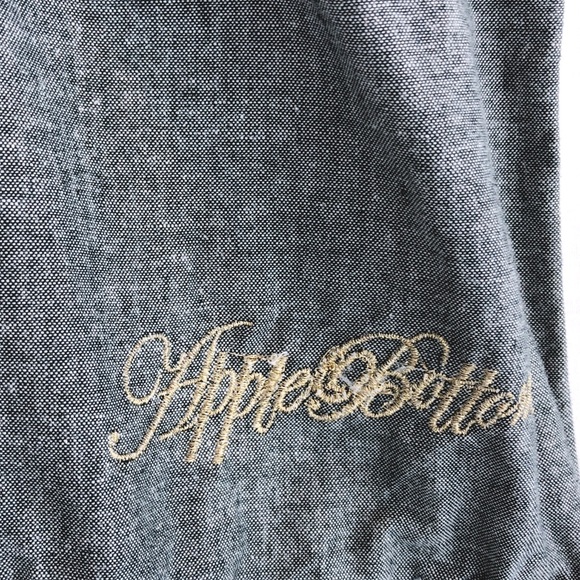 Apple Bottoms Grey Cotton jean Cute romper size XL - Picture 3 of 8